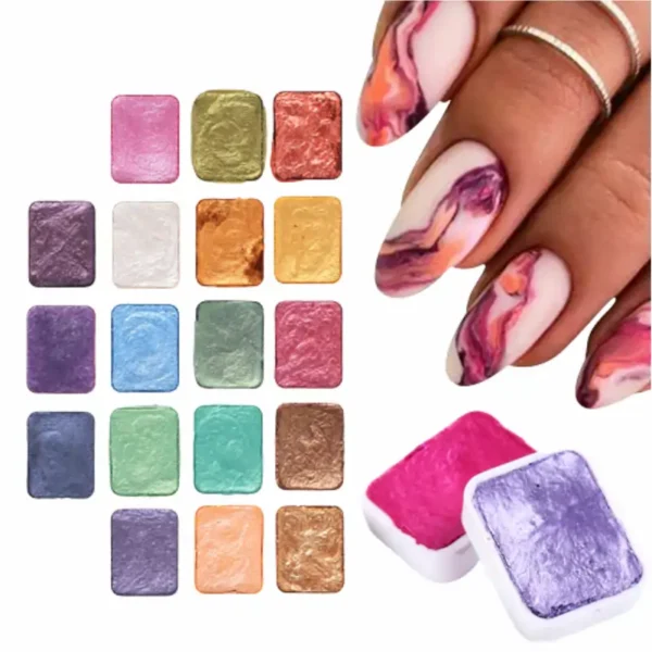 Set Acuarelas para uñas,